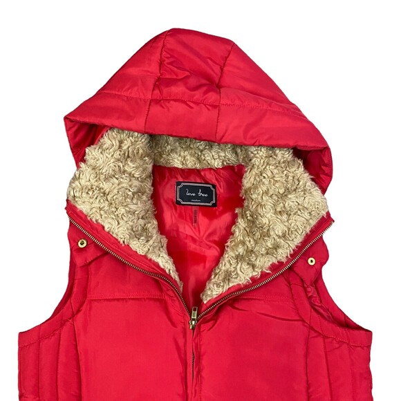 Love Tree Women's Red Vest Jacket Coat Size Medium- Light Weight - Picture 5 of 11